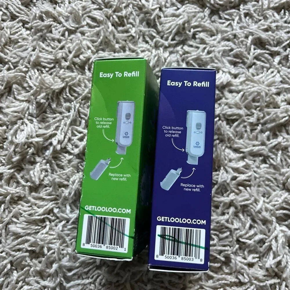 LooLoo Touch Free Toilet Freshener Fragrance Refill (2) Coconut Lime & Lavender
